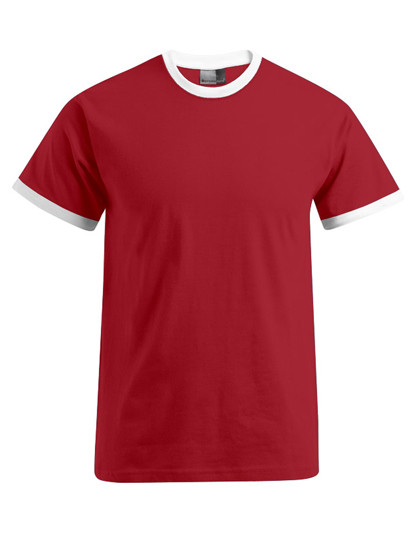 Promodoro Men’s Contrast-T red-white