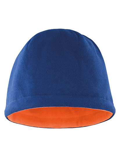 Result Reversible Fleece Skull Hat Navy / Orange