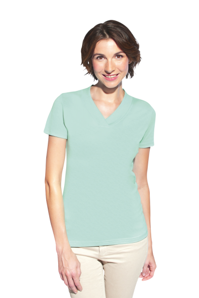 Promodoro Women’s Rib V-Neck-T, icy mint