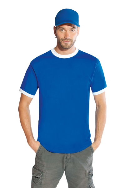 Promodoro Men’s Contrast-T, royal-white