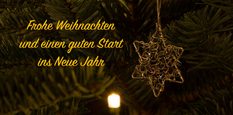 Frohe Weihnachten und einen guten Start ins Neue Jahr