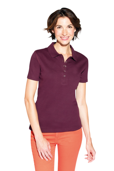 Promodoro Women’s Interlock Polo, burgundy