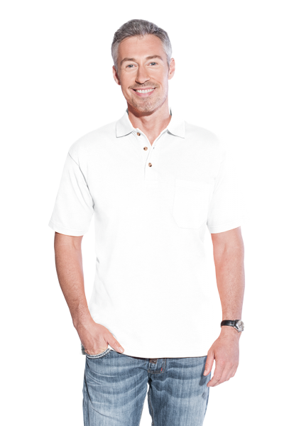 Promodoro Men’s Heavy Polo Pocket, white