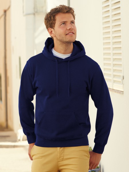 Fruit of the Loom Premium Hooded Sweat, deep navy