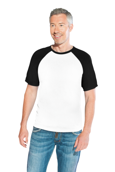 Promodoro Men’s Raglan-T, white-black