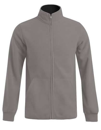 Sonderposten Promodoro Men’s Double Fleece Jacket light grey-black