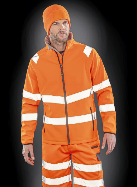 Recycled Printable Safety Softshell Jacket