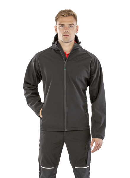 Men´s Recycled 3-Layer Printable Hooded Softshell Jacket