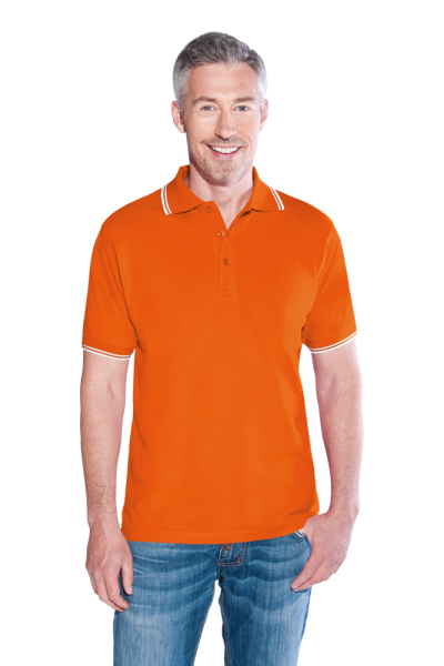 Promodoro Men’s Polo Contrast Stripes, orange