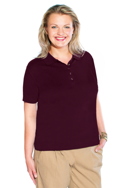 Promodoro Women’s Interlock Polo, burgundy