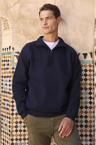 Fruit of the Loom Iconic Premium Zip Neck Sweat