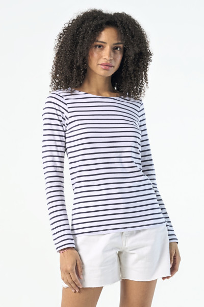 SOL´S Women´s Long Sleeve Striped T-Shirt Marine
