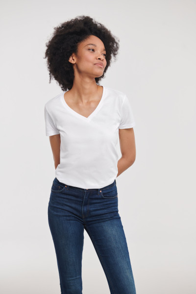 Russell Ladies´ Pure Organic V-Neck Tee
