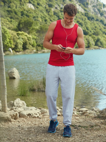 Fruit of the Loom Classic Jogpants Mit Elastischem Beinabschluss, graumeliert