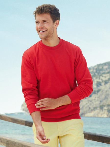 Fruit of the Loom Lightweight Set-in Sweat, rot