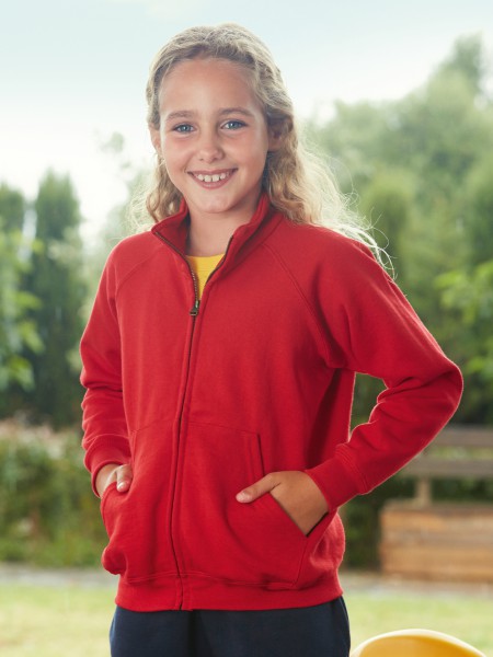 Fruit of the Loom Kids Classic Sweat Jacket, rot