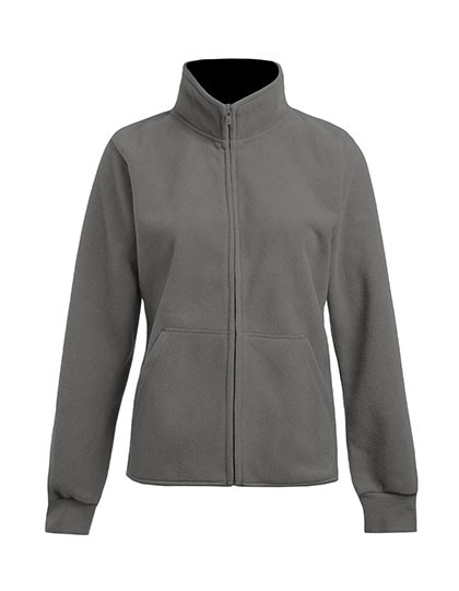 Sonderposten Promodoro Women’s Double Fleece Jacket light grey-black