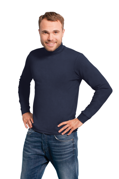Promodoro Men’s Turtleneck-T LS, navy