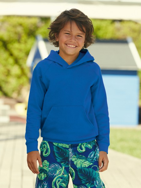 Fruit of the Loom Kids Lightweight Hooded Sweat, royal