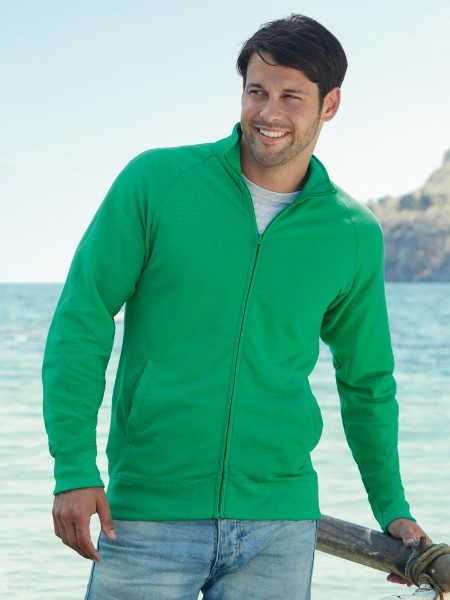 Fruit of the Loom Lightweight Sweat Jacket, flaschengrün