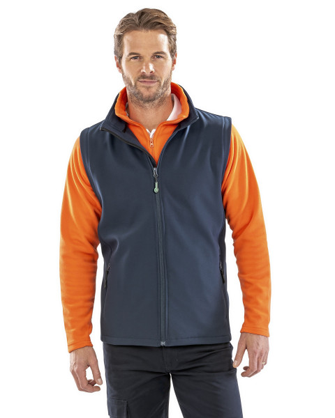 Men's Printable Softshell Bodywarmer with Recycled Fleece Inner