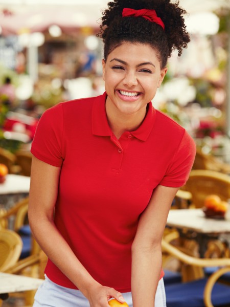 Fruit of the Loom Lady-fit 65/35 Polo, rot